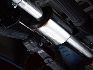Ford F-150 Performance Exhaust - Rear - AWE Tuning - 0FG Dual Side Exit - Chrome Silver - `21-`27